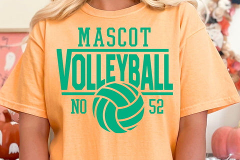 Volleyball Mascot SVG Design, Volleyball Bundle Svg, Volleyball Mom Svg, Volleyball Team Template Svg SVG DesignDestine 