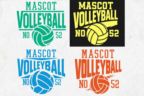 Volleyball Mascot SVG Design, Volleyball Bundle Svg, Volleyball Mom Svg, Volleyball Team Template Svg SVG DesignDestine 