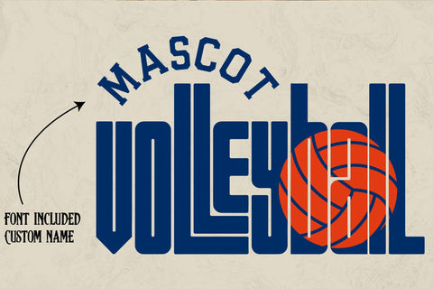 Volleyball Mascot SVG, School Spirit Template Svg SVG DesignDestine 