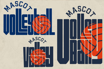 Volleyball Mascot SVG, School Spirit Template Svg SVG DesignDestine 