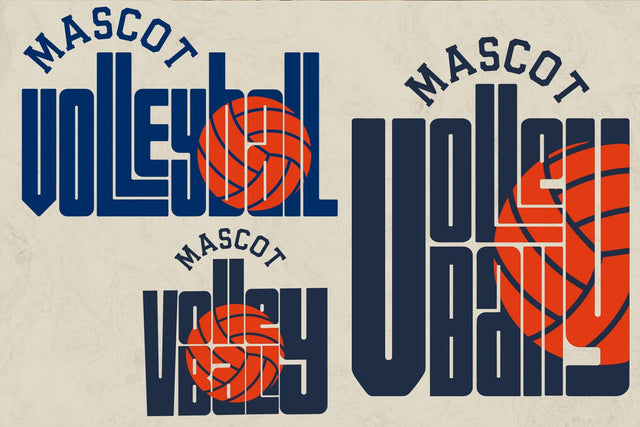 Volleyball Mascot SVG, School Spirit Template Svg SVG DesignDestine 