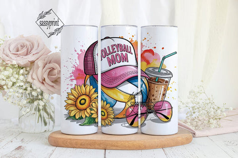 Volleyball Mom 20oz Tumbler Design Sublimation sassyprint 