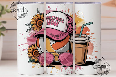 Volleyball Mom 20oz Tumbler Design Sublimation sassyprint 