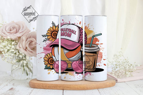 Volleyball Mom 20oz Tumbler Design Sublimation sassyprint 