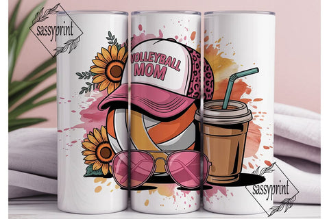 Volleyball Mom 20oz Tumbler Design Sublimation sassyprint 