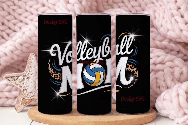 Volleyball Mom 20oz Tumbler Wrap Sublimation DesignSVG 