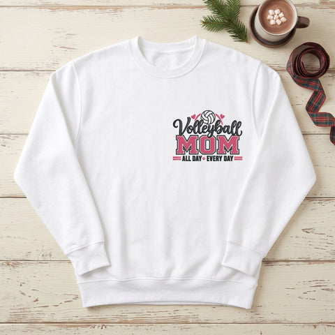 Volleyball Mom All Day Every Day Embroidery Design – Pink Varsity Sports Mom Machine Embroidery File Embroidery/Applique DESIGNS PatternFeed8 