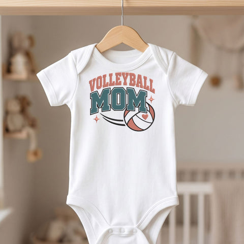 Volleyball Mom Embroidery Design – Retro Varsity Sports Mom Volleyball Heart Machine Embroidery File Embroidery/Applique DESIGNS PatternFeed8 