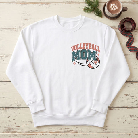 Volleyball Mom Embroidery Design – Retro Varsity Sports Mom Volleyball Heart Machine Embroidery File Embroidery/Applique DESIGNS PatternFeed8 