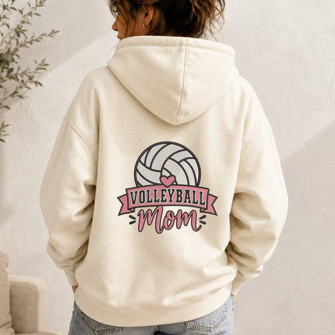 Volleyball Mom Embroidery Design – Volleyball Heart Banner Machine Embroidery File, Sports Mom Game Day Embroidery Design Embroidery/Applique DESIGNS PatternFeed8 