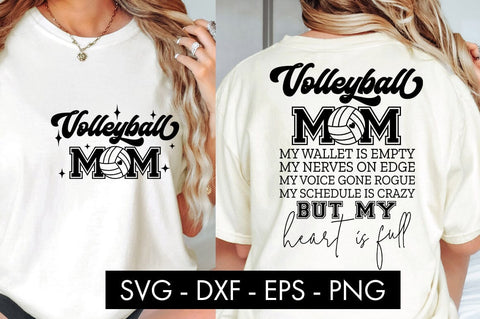 Volleyball Mom My Wallet Is Empty SVG Cut File PNG SVG Freeling Design House 