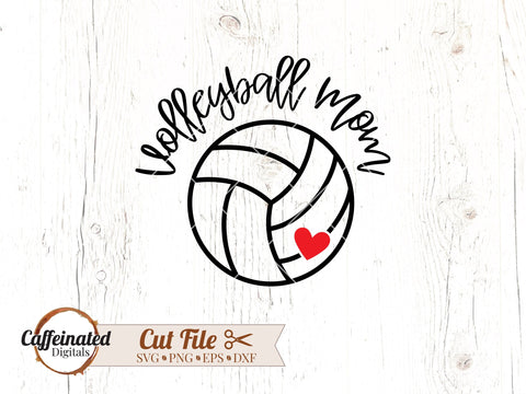 Volleyball Mom SVG SVG Caffeinated SVGs 
