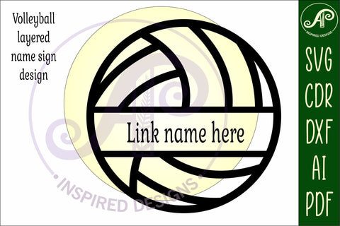 Volleyball name wall art sign, SVG personalized SVG APInspireddesigns 