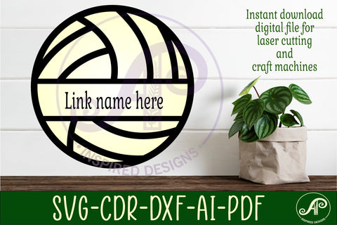 Volleyball name wall art sign, SVG personalized SVG APInspireddesigns 