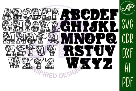 Volleyball net and ball letters alphabet set x 26 SVG APInspireddesigns 