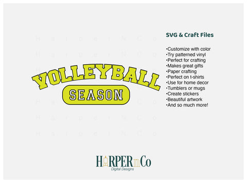 Volleyball Season Laser SVG EPS Cut File SVG HarperNCo 