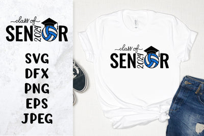 Volleyball senior 2024 SVG. Graduation Class of 2024 SVG LaBelezoka 