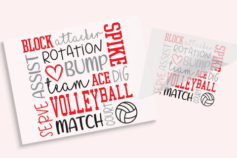 Volleyball Subway WordArt DTF Transfer Physical So Fontsy T-Shirt Iron-On Transfer Shop