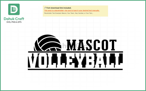 Volleyball SVG – Mascot Team Logo SVG PNG & EPS V1 SVG dahukdesign 