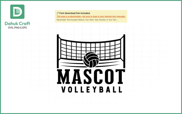 Volleyball SVG – Mascot Team Logo SVG PNG & EPS V3 SVG dahukdesign 