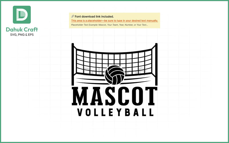 Volleyball SVG – Mascot Team Logo SVG PNG & EPS V3 SVG dahukdesign 