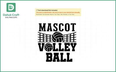 Volleyball SVG – Mascot Team Logo SVG PNG & EPS V4 SVG dahukdesign 