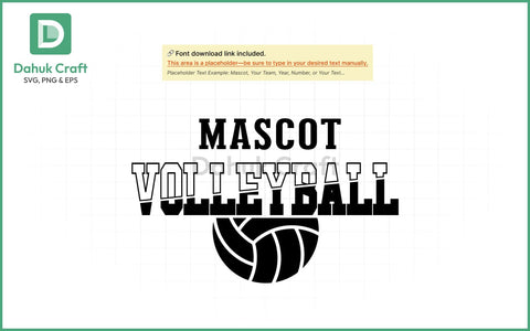 Volleyball SVG – Mascot Team Logo SVG PNG & EPS V5 SVG dahukdesign 