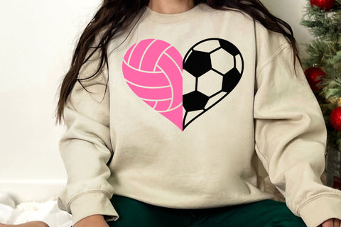 Volleyball SVG - Soccer SVG - Volleyball Heart SVG - Soccer Heart svg SVG DesignDestine 