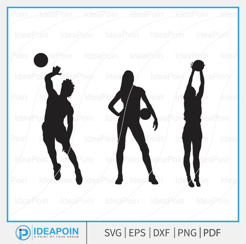 Volleyball svg, Volleyball Silhouettes SVG, Volleyball Svg Bundle, Volleyball Player Silhouettes, Volleyball Player SVG, Volleyball Player SVG Dinvect 