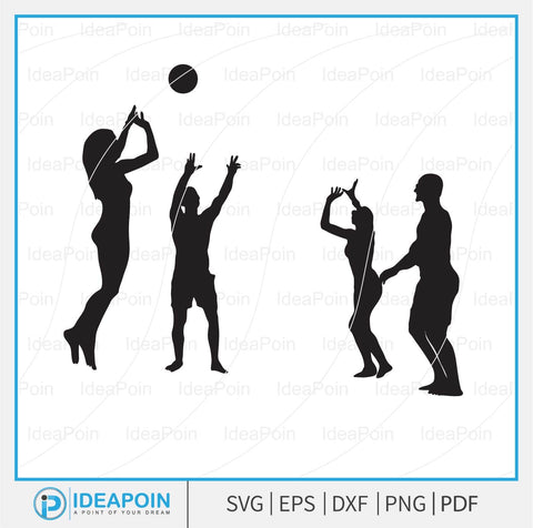 Volleyball svg, Volleyball Silhouettes SVG, Volleyball Svg Bundle, Volleyball Player Silhouettes, Volleyball Player SVG, Volleyball Player SVG Dinvect 