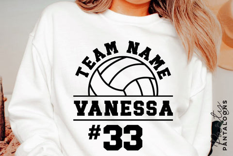 Volleyball SVG | Volleyball Template 0003 | Volleyball Shirt SVG Partypantaloons 