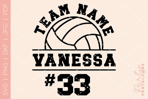 Volleyball SVG | Volleyball Template 0003 | Volleyball Shirt SVG Partypantaloons 