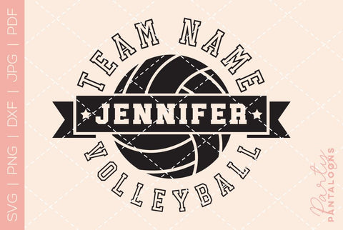 Volleyball SVG | Volleyball Template 0011 | Volleyball Shirt SVG Partypantaloons 