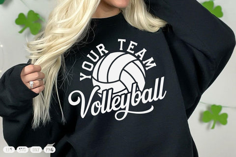 Volleyball Team Name Template Svg, Volleyball Customize Svg, Volleyball Mascot Svg, Team Logo Template, Volleyball Mom Svg, School Mascot Svg SVG DesignDestine 