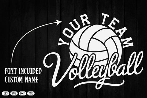 Volleyball Team Name Template Svg, Volleyball Customize Svg, Volleyball Mascot Svg, Team Logo Template, Volleyball Mom Svg, School Mascot Svg SVG DesignDestine 