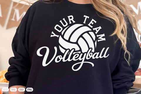 Volleyball Team Name Template Svg, Volleyball Customize Svg, Volleyball Mascot Svg, Team Logo Template, Volleyball Mom Svg, School Mascot Svg SVG DesignDestine 