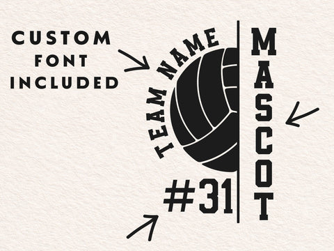 Volleyball Team SVG, Personalized Template Svg, Custom Svg Design, Custom Volleyball Svg SVG DesignDestine 