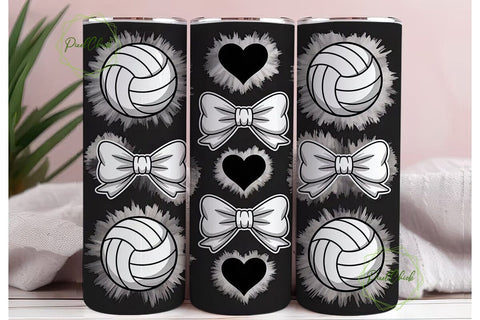 Volleyball Tumbler Wrap Sublimation PixelChick 