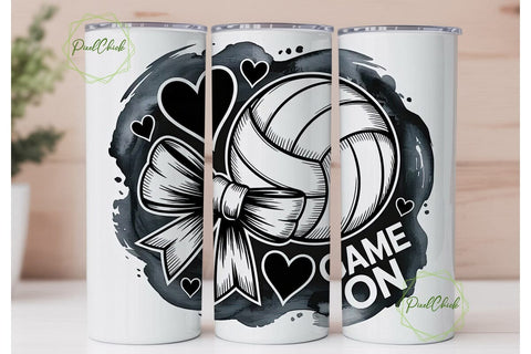 Volleyball Tumbler Wrap Sublimation PixelChick 