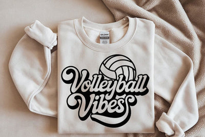 Volleyball Vibes SVG PNG: Retro Game Day Design SVG DesignDestine 