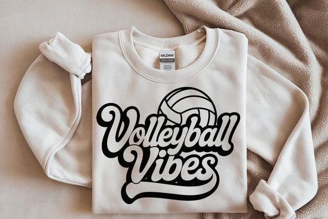 Volleyball Vibes SVG PNG: Retro Game Day Design SVG DesignDestine 