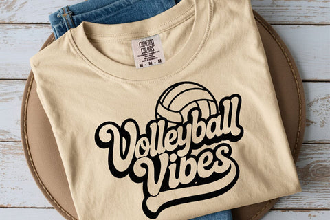 Volleyball Vibes SVG PNG: Retro Game Day Design SVG DesignDestine 