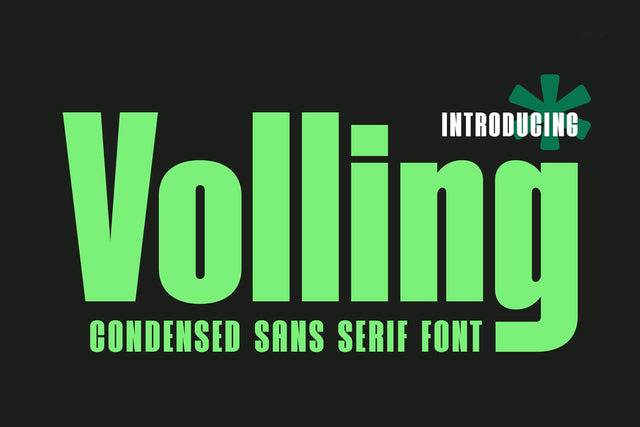 Volling - Modern Condensed Sans Serif Font studioalmeera 