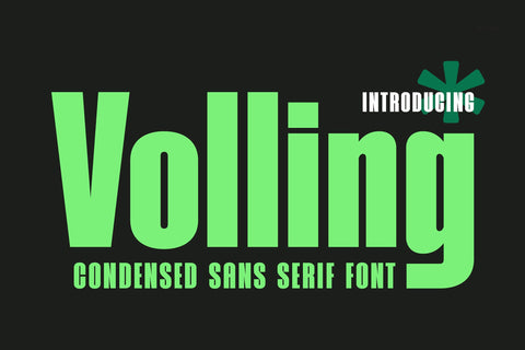 Volling - Modern Condensed Sans Serif Font studioalmeera 