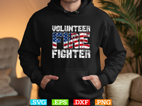 Volunteer Fire Fighter T-shirt Design SVG Creativeart88 