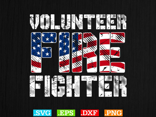 Volunteer Fire Fighter T-shirt Design SVG Creativeart88 