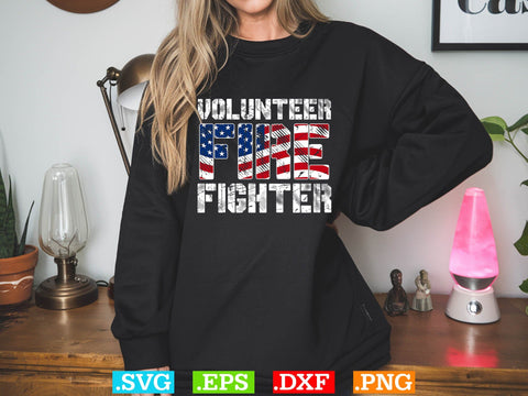 Volunteer Fire Fighter T-shirt Design SVG Creativeart88 