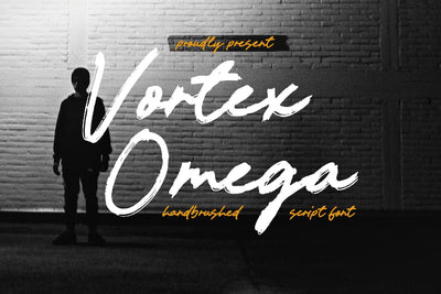 Vortex Omega - Handbrushed Script Font Font Timur type 