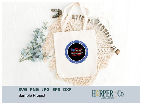 Vote Democracy SVG PNG Cut EPS File SVG HarperNCo 