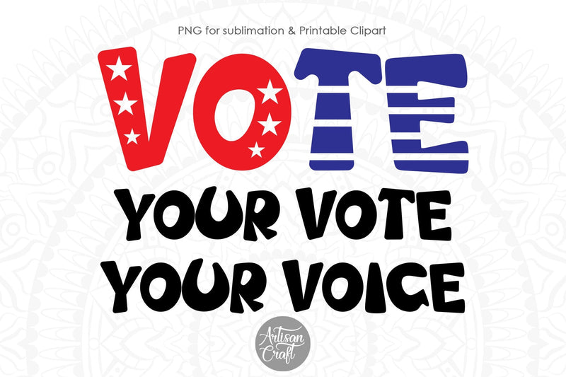 Vote PNG, American election, USA election SVG Artisan Craft SVG 